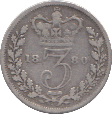 1880 THREEPENCE ( FINE )
