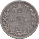 1880 THREEPENCE ( FINE )
