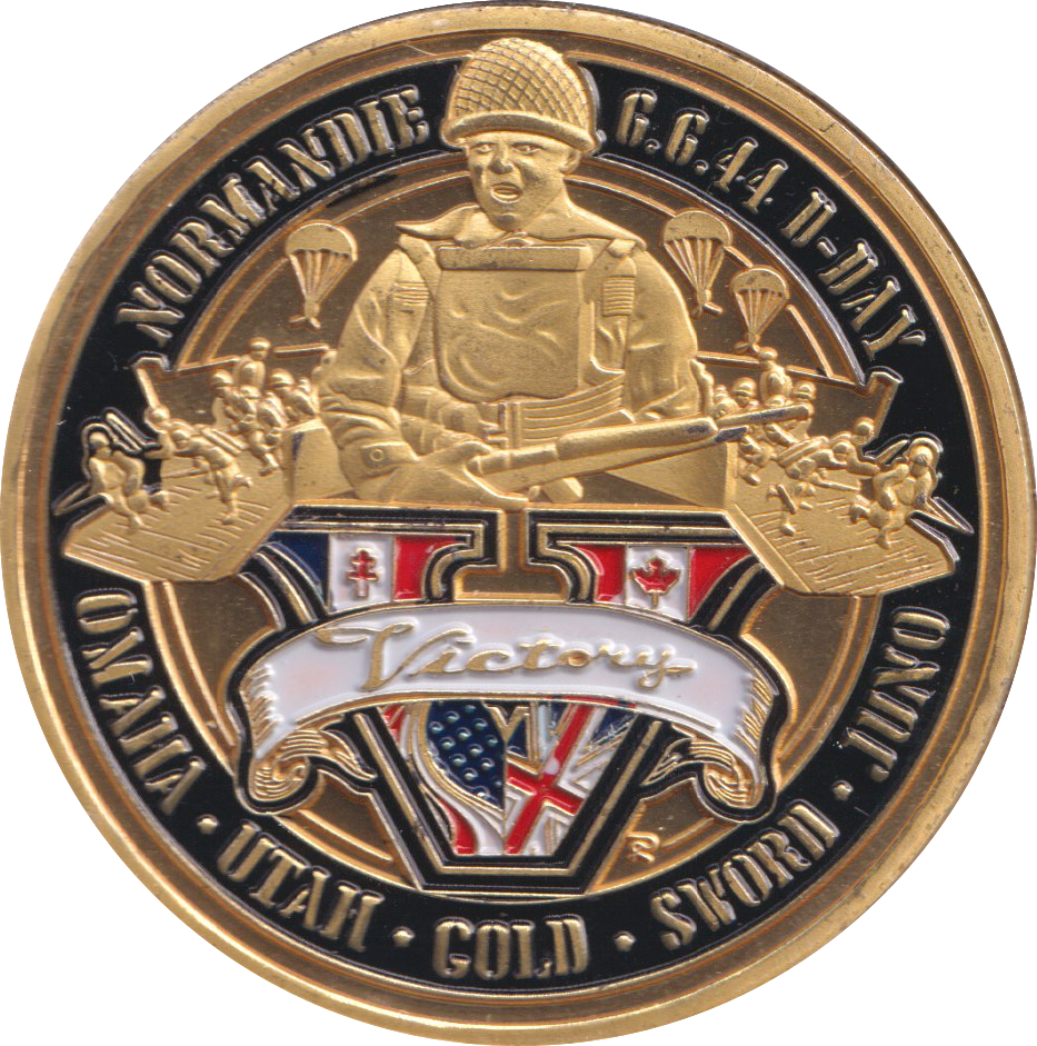 2001 75TH ANNIVERSARY D-DAY NORMANDY MEDALLION