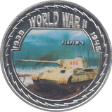 2019 SILVER PLATED WORLD WAR II COMMEMORATIVE COIN PZKPFW-V