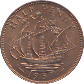 1937 HALFPENNY ( UNC ) 4