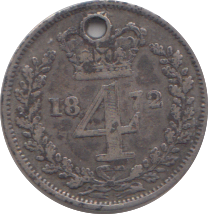 1872 MAUNDY 4 PENCE ( GF )