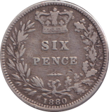 1880 SIXPENCE ( GF )