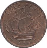 1954 HALF PENNY ( UNC )