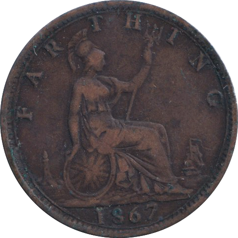1867 FARTHING ( VF )