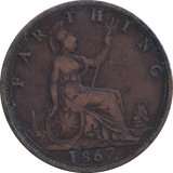 1867 FARTHING ( VF )