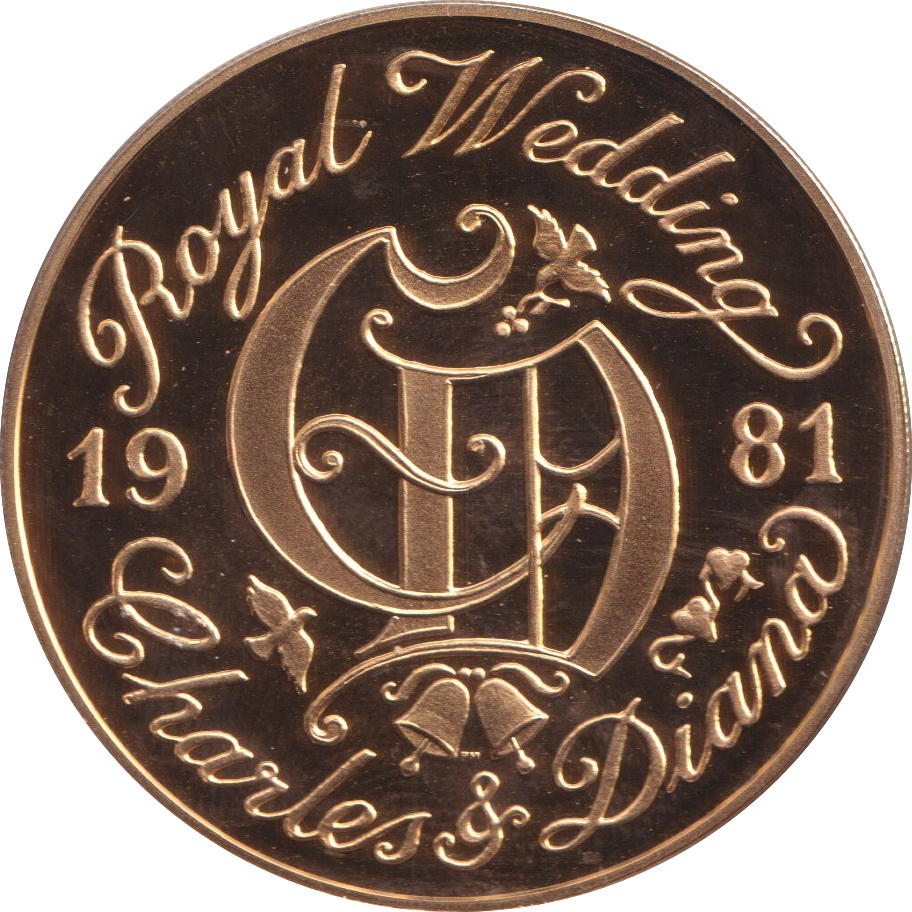 1981 ROYAL WEDDING PRINCE OF WALES LADY DIANA SPENCER MEDALLION