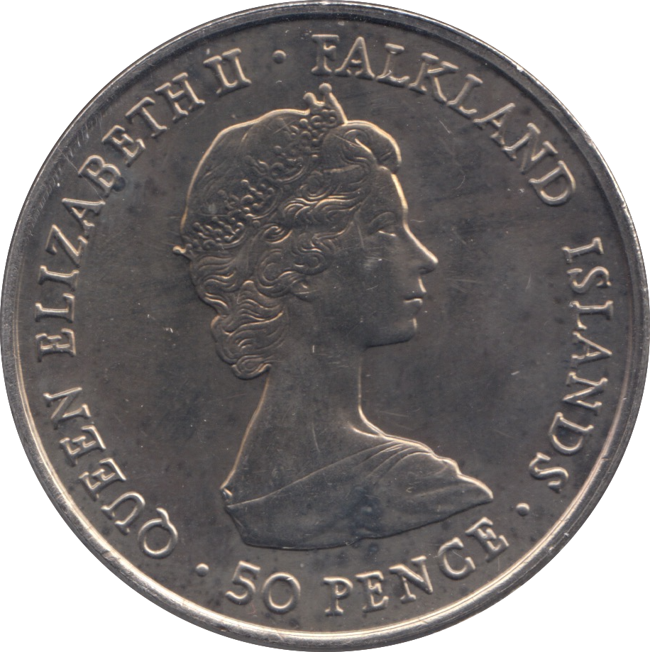 1980 50 PENCE FALKLAND ISLANDS F431