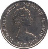 1980 50 PENCE FALKLAND ISLANDS F431