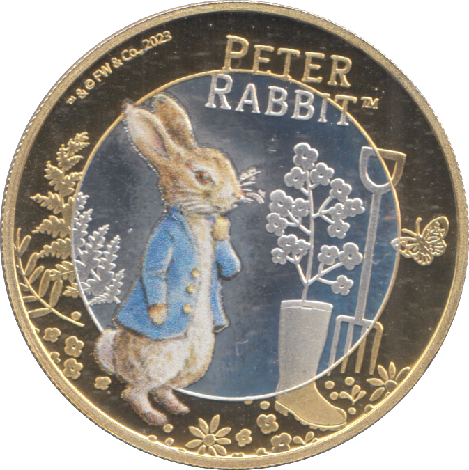 2023 SILVER PROOF TWO POUND PETER RABBIT