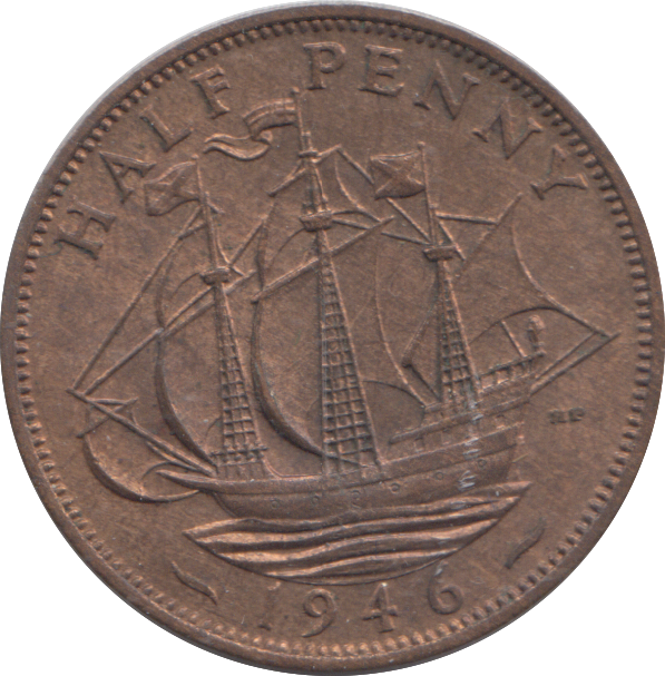 1946 HALF PENNY ( UNC )