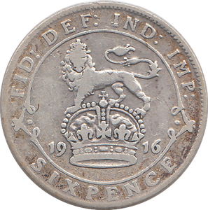 1916 SIXPENCE ( FINE )