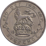 1922 SIXPENCE ( GVF )