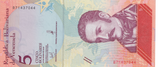 2018 VENEZUELA 5 BOLIVARES BANKNOTE REF-1849