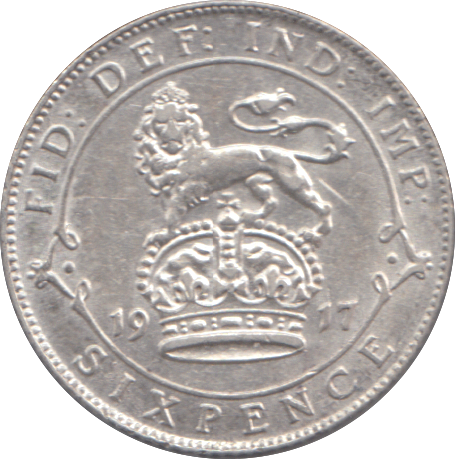 1917 SIXPENCE ( AUNC )