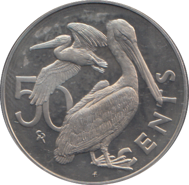 1973 SILVER PROOF 50 CENTS BRITISH VIRGIN ISLANDS