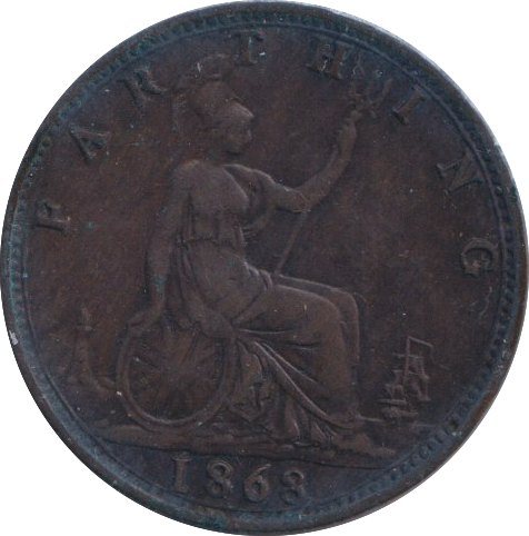 1863 FARTHING ( GVF )