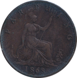 1863 FARTHING ( GVF )