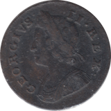 1739 GEORGE II HALFPENNY TOKEN ( VF )