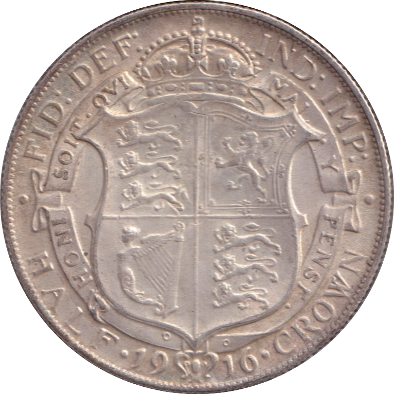 1916 HALFCROWN ( VF )