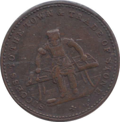 1820 LUCAS STONE FARTHING TEA TOKEN