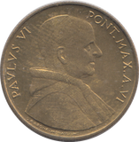 1968 VATICAN 20 LIRA