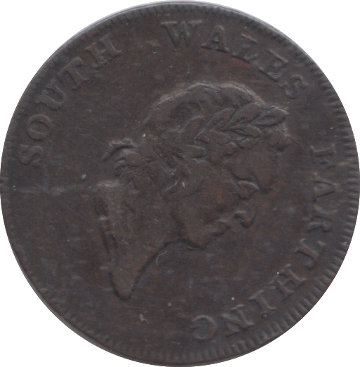 1793 SOUTH WALES FARTHING TOKEN