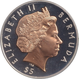 2003 SILVER PROOF FIVE DOLLAR BERMUDA
