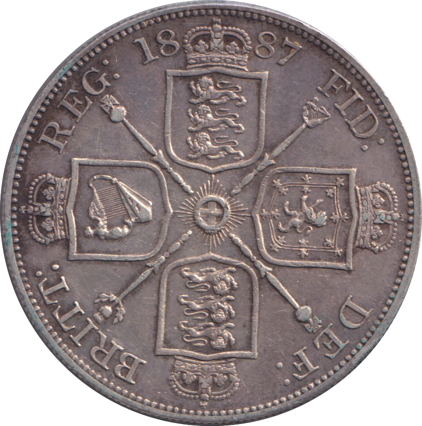 1887 DOUBLE FLORIN ( EF )