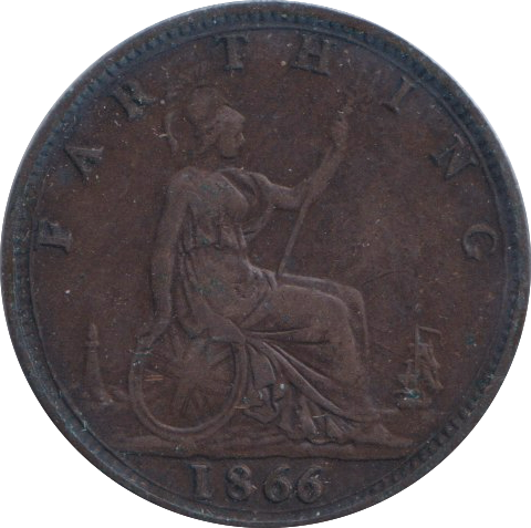 1866 FARTHING ( GVF )