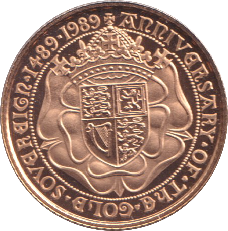1989 GOLD HALF SOVEREIGN ( PROOF )