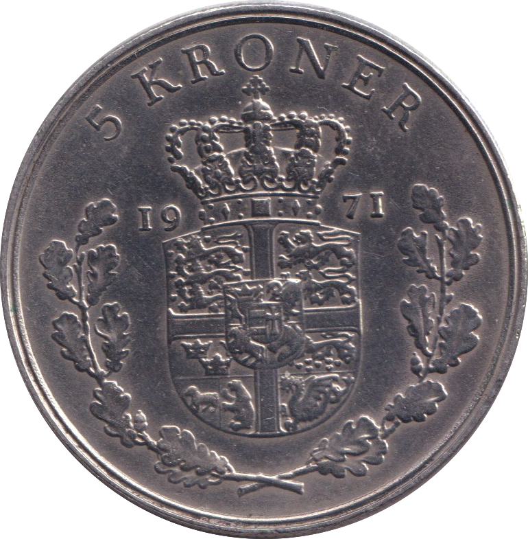 1971 5 KRONER DENMARK