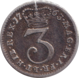 1763 MAUNDY THREEPENCE ( VF )