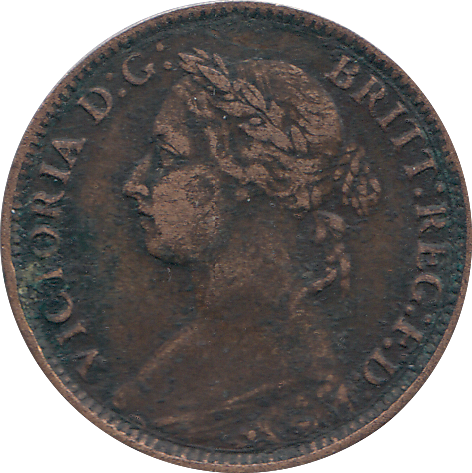 1887 FARTHING ( AUNC )