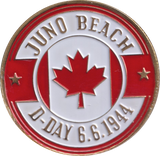 1944 MEDALLION D-DAY ENAMELLED JUNO BEACH CANADIAN FORCES