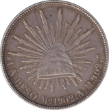 1902 SILVER 1 PESO MEXICO