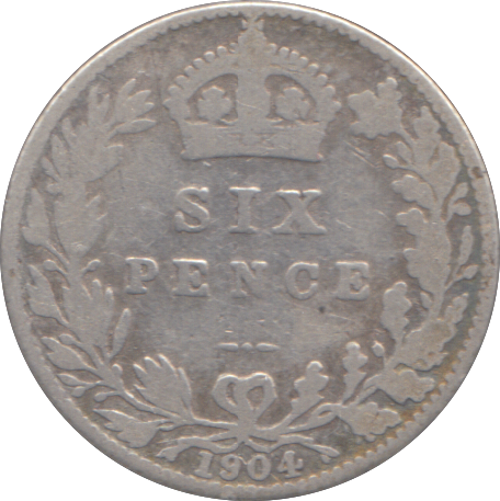 1904 SIXPENCE ( NF )