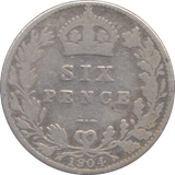 1904 SIXPENCE ( NF )