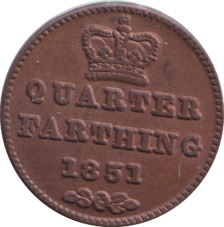 1852 QUARTER FARTHING ( AUNC )