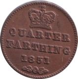 1852 QUARTER FARTHING ( AUNC )