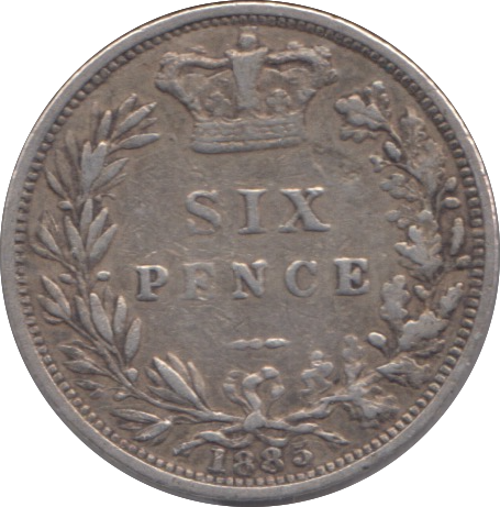 1885 SIX PENCE ( VF )