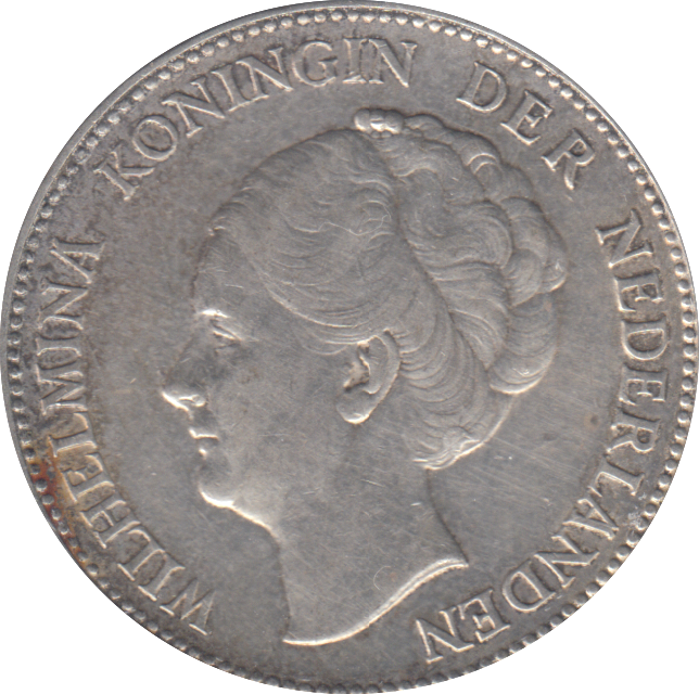 1939 SILVER 1 GUILDER NETHERLANDS