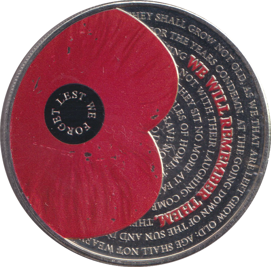 2017 FIVE POUND WE WILL REMEMBER THEM BAILIWICK OF JERSEY ( BU )