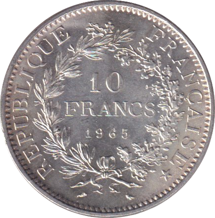1965 SILVER 10 FRANC FRANCE