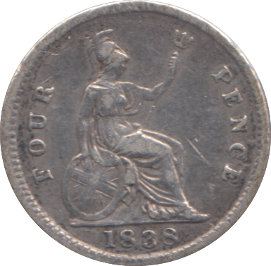 1838 FOURPENCE ( VF )