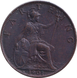 1901 FARTHING ( AUNC )