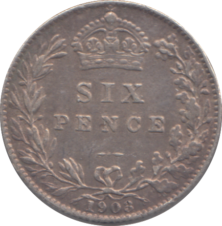 1903 SIXPENCE ( GF )