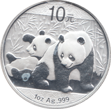 2010 SILVER PROOF CHINA 10 YUAN 1oz FINE SILVER
