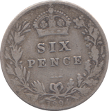 1894 SIXPENCE ( FINE )
