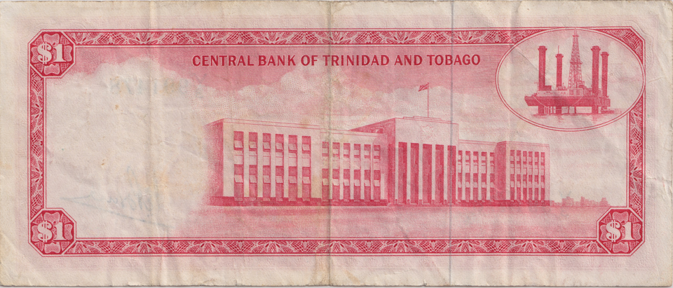 1964 ONE DOLLAR TRINIDAD AND TOBAGO BANKNOTE REF-1839